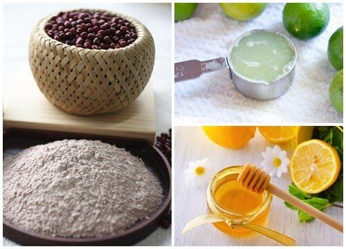 Mặt nạ bột đậu đỏ và các nguyên liệu khác