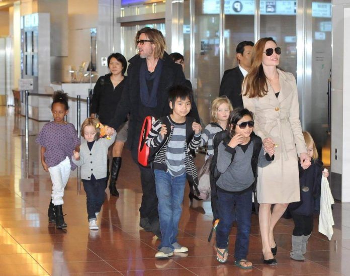 Angelina Jolie và gia đình (ảnh internet)