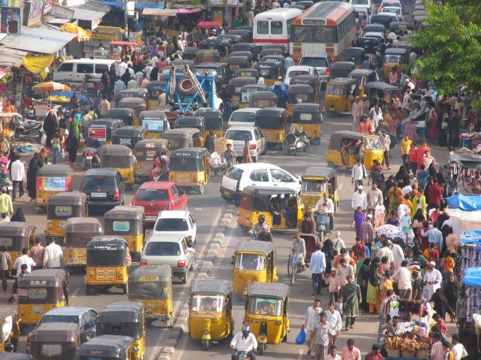 india traffic