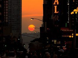 Đến thành phố New York ngắm hoàng hôn đi xuống “thung lũng” Manhattanhenge - hoàng hôn New York