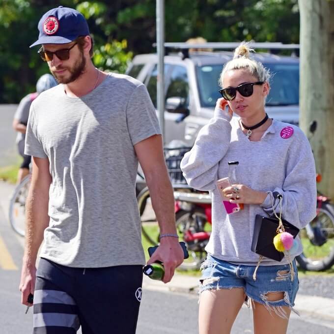 Miley và Liam trên đường
