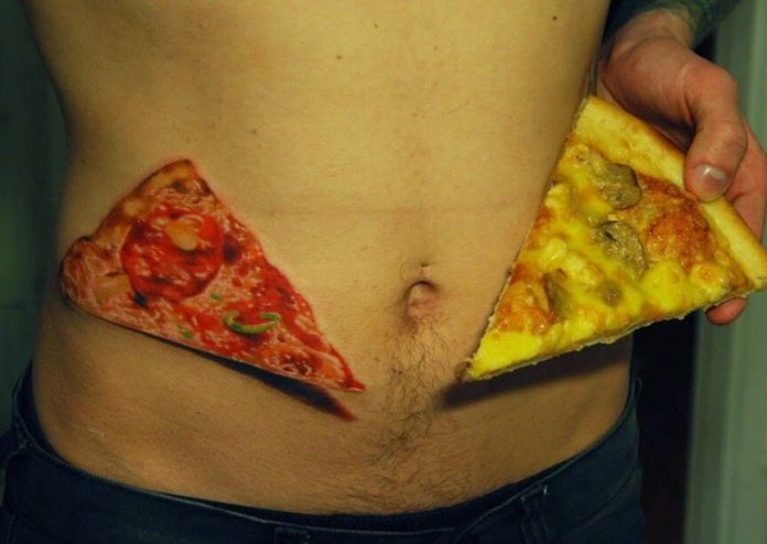 Hình xăm lát bánh pizza