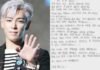 Sau tất cả, T.O.P thừa nhận sai lầm và viết thư tay xin lỗi người hâm mộ T.O.P