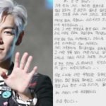 Sau tất cả, T.O.P thừa nhận sai lầm và viết thư tay xin lỗi người hâm mộ T.O.P