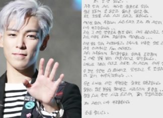 Sau tất cả, T.O.P thừa nhận sai lầm và viết thư tay xin lỗi người hâm mộ T.O.P