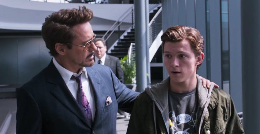 Cảnh Tony Stark và Peter Parker