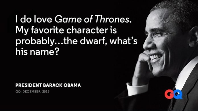 obama quotes about game of thrones