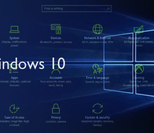 Windows 10 settings