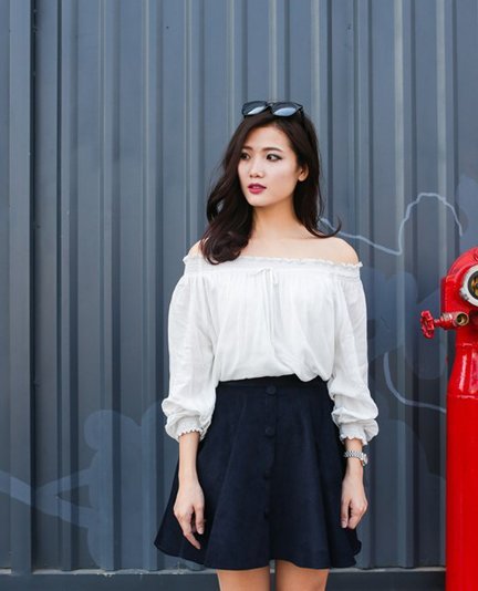 5 cách phối đồ đẹp cùng chân váy ngắn xòe - BlogAnChoi