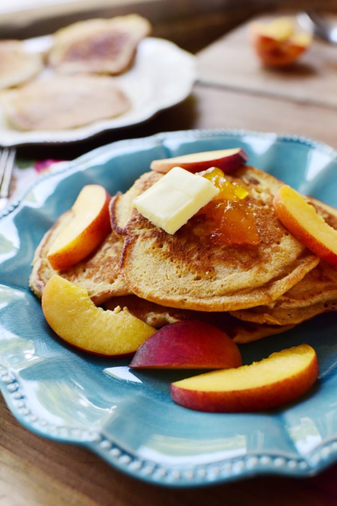 Bánh Pancake đào