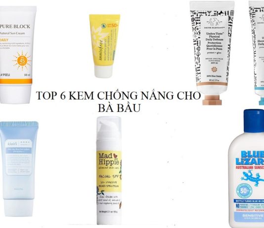 Top 6 kem chống nắng cho bà bầu an toàn với thai nhi nhất hiện nay kem chống nắng