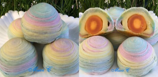 Bánh trung thu ngàn lớp nhân đậu xanh trứng muối