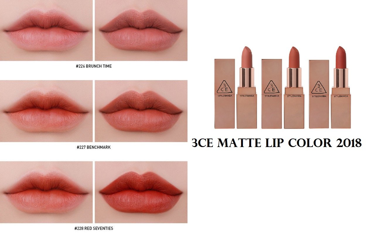 Review son lì mềm mịn 3CE Matte Lip Color 2018