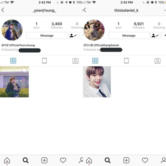 Instagram của Jisung và Daniel (Ảnh: Facebook)