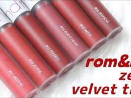 Review son Romand Zero Velvet Tint: son kem lì mịn như nhung Bộ sưu tập Romand Zero Velvet Tint của hãng Romand (nguồn: Internet)