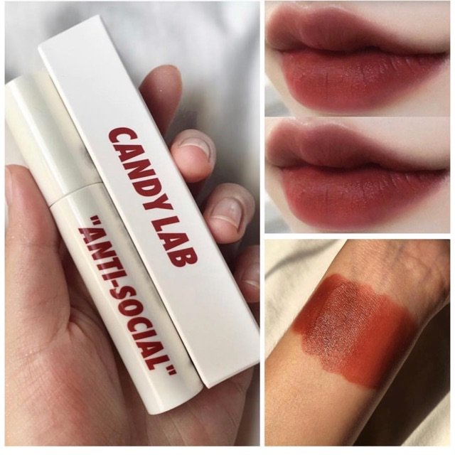 Candy Lab Creampop Velvet Lip Color có thiết kế đơn giản với tên của màu son in trên thân trùng với sắc son bên trong. (nguồn: Internet)