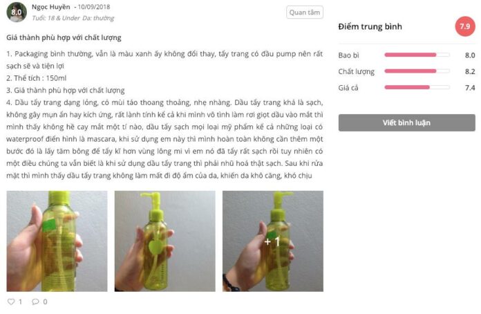 Sản phẩm phù hợp với giá tiền