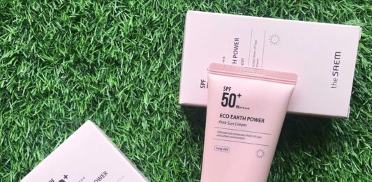Kem chống nắng The SAEM Eco Earth Pink Power SPF 50+ PA++++( nguồn:Internet)