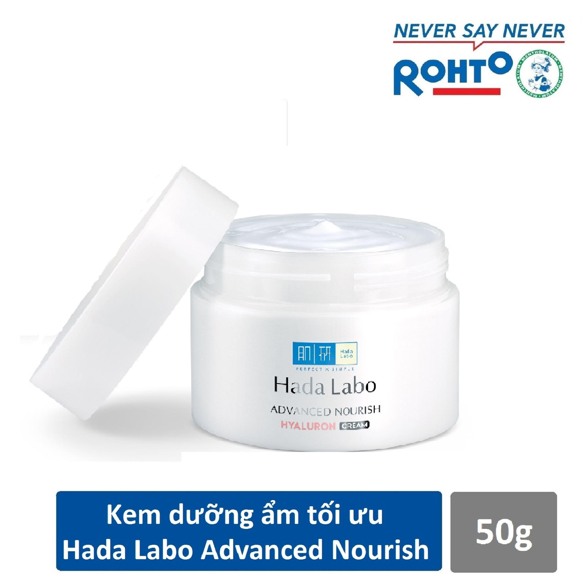 Dòng màu trắng Hada Labo Advanced Nourish Hyaluron Cream có chức năng dưỡng ẩm tối ưu dành cho da khô. (Nguồn ảnh: Internet)