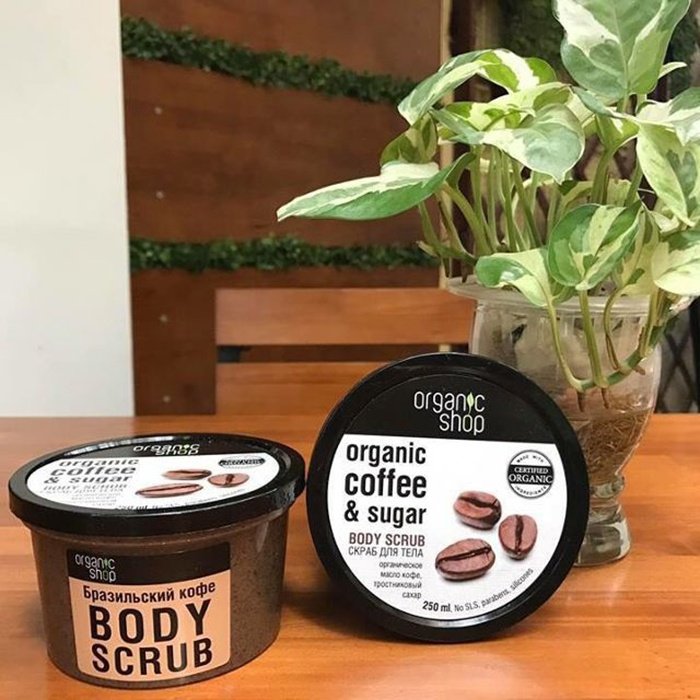 Review tẩy tế bào chết toàn thân Organic Shop Coffee Sugar Body Scrub
