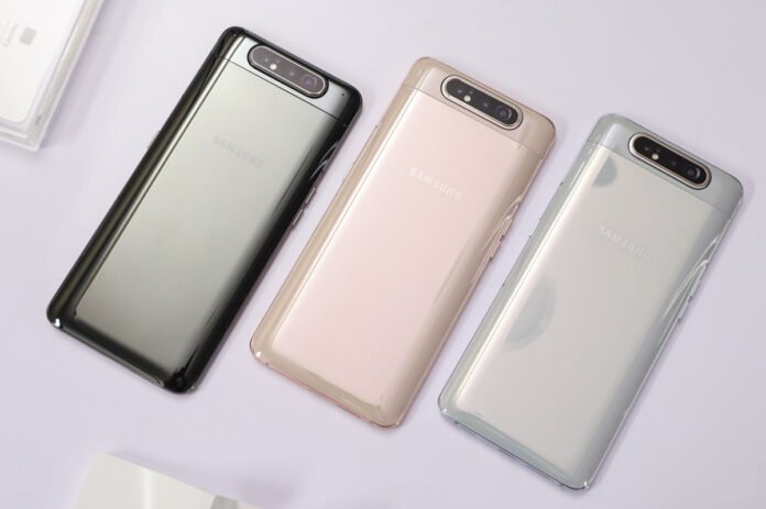 3 màu sắc tùy chọn trên Galaxy A80