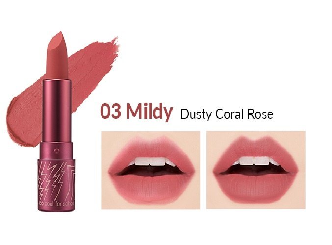 Màu Mildy của son Glam Rock Misty Rose 2