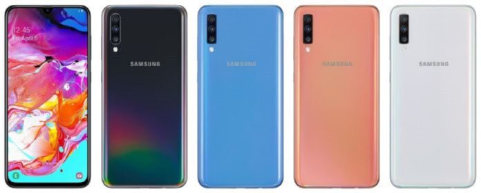 Các màu của Samsung Galaxy A70