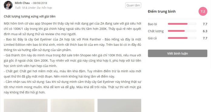 Đánh giá của khách hàng tại Sheis