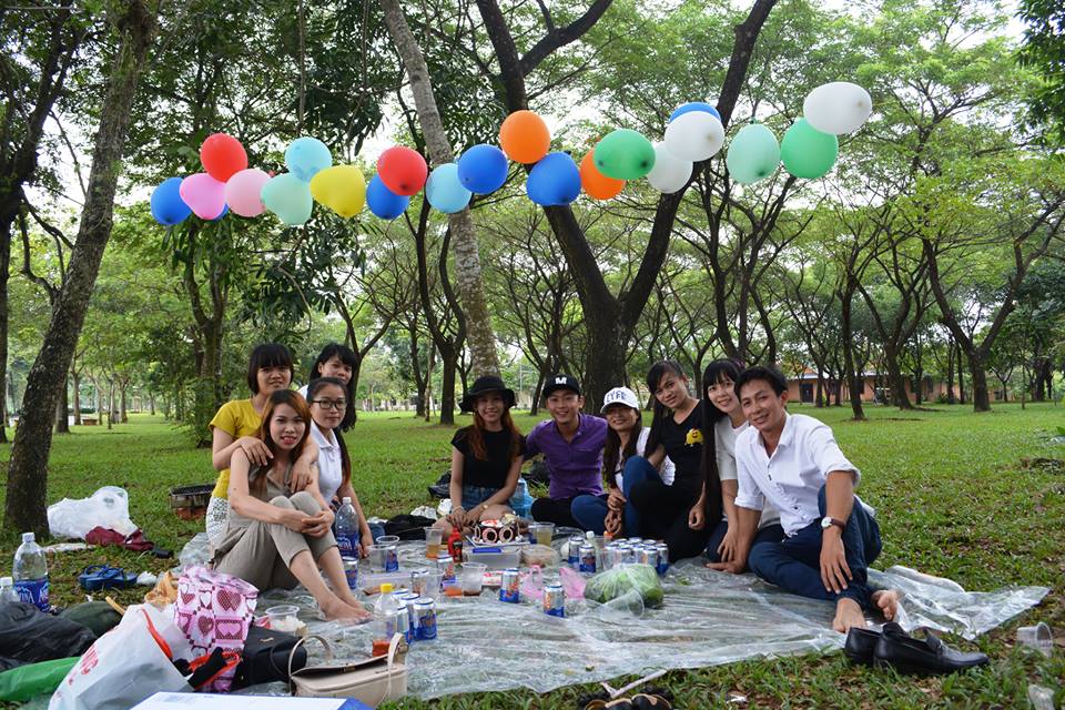 Một buổi picnic tại khu du lịch sinh thác Thác Giang Điền