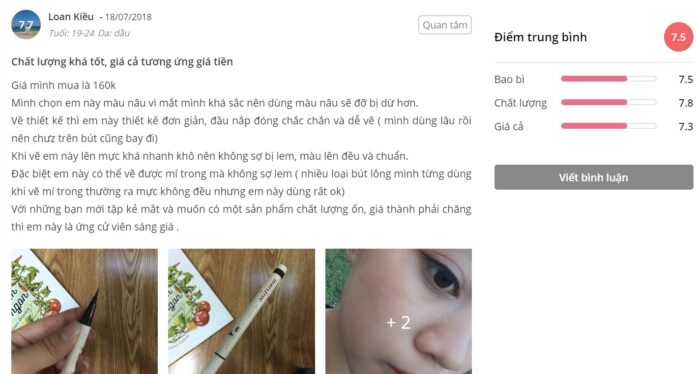 Đánh giá của khách hàng tại Sheis