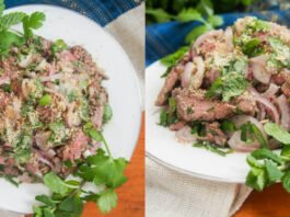 Cách làm salad thịt bò kiểu Thái lạ miệng đơn giản ngay tại nhà Salad thịt bò kiểu Thái