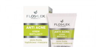 Bao bì của sản phẩm Floslek Mattifying Cream đơn giản nhưng tiện dụng. (Nguồn: Internet)