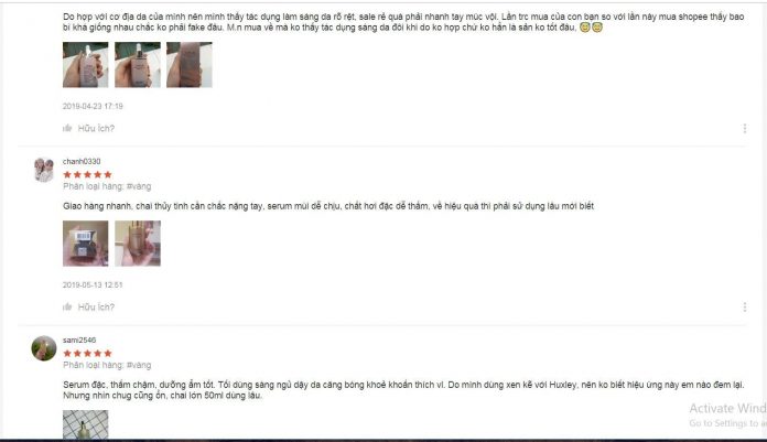 Đánh giá tích cực của khách hàng trên Shopee. (nguồn: BlogAnChoi)