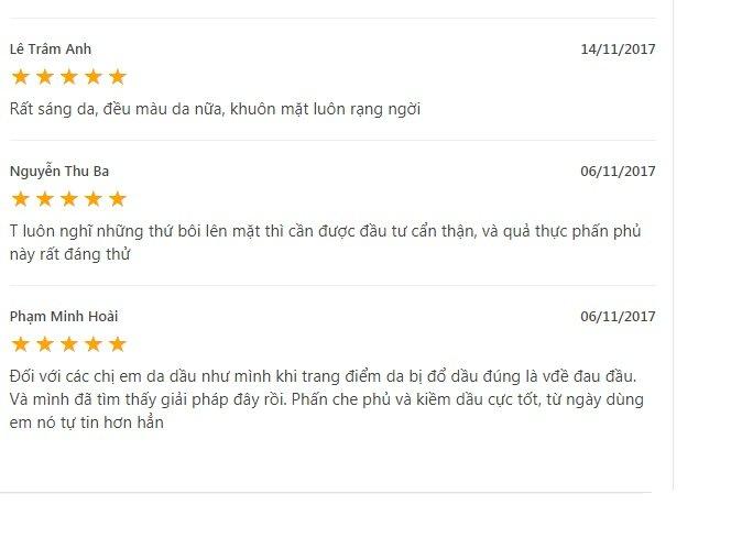 Đánh giá của khách hàng sử dụng sản phẩm trên trang hermosa (nguồn ảnh: BlogAnChoi).