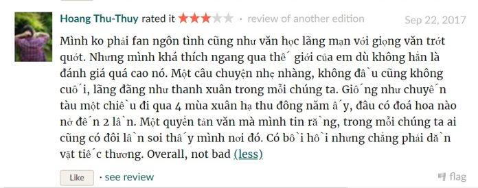 Cuốn sách cho ta thông điệp "Năm tháng không phải là đóa hoa hai lần nở"