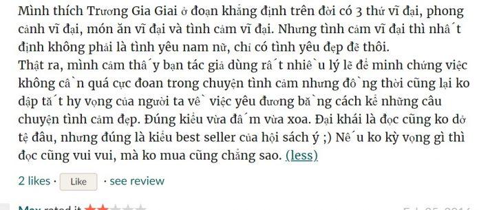 Độc giả này cảm thấy cuốn best-seller của hội sách này có thể phục vụ cho mục đích giải trí 