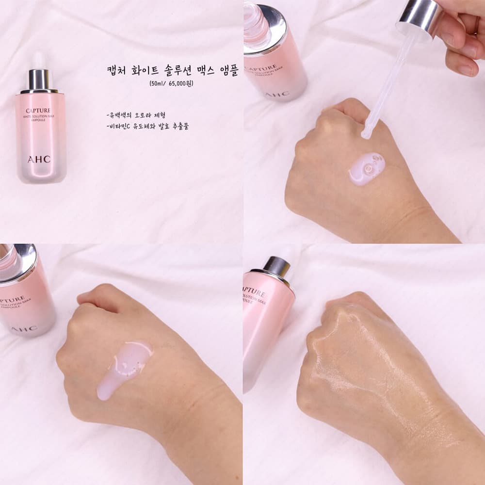 Texture của AHC Capture White Solution Max Ampoule. (nguồn: Internet)