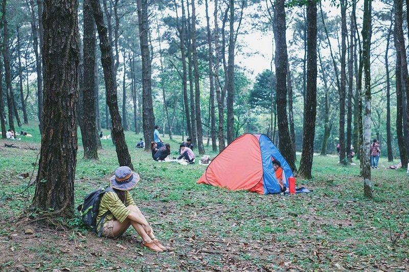 Không gian thoáng đãng thích hợp để cắm trại ở Ba Vì ( Nguồn: internet )