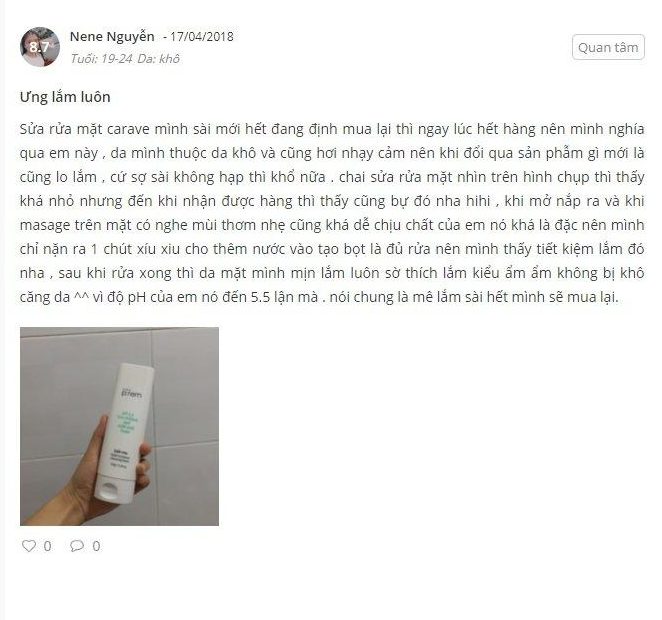 Đánh giá từ khách hàng trên Sheis. (Nguồn: BlogAnChoi).