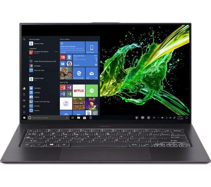 Màn hình của Acer Swift 7 vô cùng đẹp. Ảnh: internet