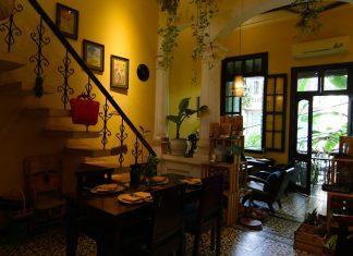 Nhà hàng chay hữu cơ V’s Home – Nét duyên giữa lòng Hà Nội Không gian tầng 1 tại V s HOME (Ảnh: BlogAnChoi)