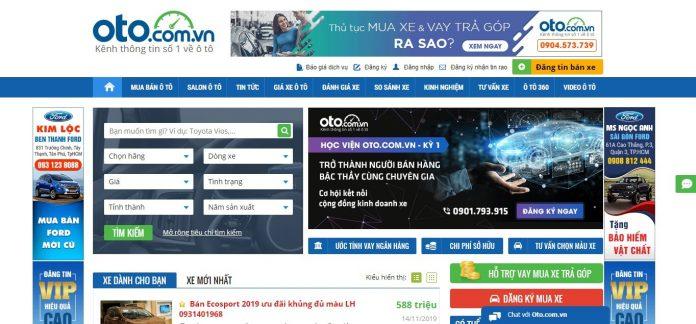 Giao diện trang web mua bán ô tô bonbanh.com (Ảnh : BlogAnChoi)