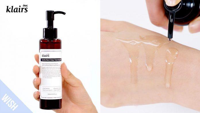 dầu tẩy trang Klairs Gentle Black Deep Cleansing Oil (ảnh: Internet)