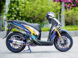 Mẫu xe độ Honda SH 150i. Ảnh: Dũng LêMẫu xe độ Honda SH 150i. Ảnh: Dũng Lê