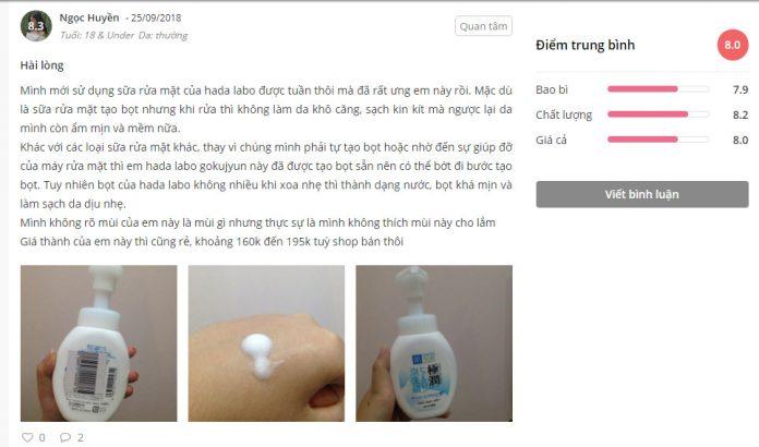 review-sua-rua-mat-tao-bot-hada-labo-gokujyun-foaming-cleanser-lam-sach-duong-am-cho-da-mua-dong-12_1 Bởi sự thuận tiện khi sử dụng cùng khả năng rửa mặt sạch sâu không khô căng dù là dòng sản phẩm làm sạch tạo bọt đi chăng nữa, sữa rửa mặt Hada Labo được rất nhiều cô nằng lựa chọn sử dụng lâu dài. (Ảnh: BlogAnChoi)