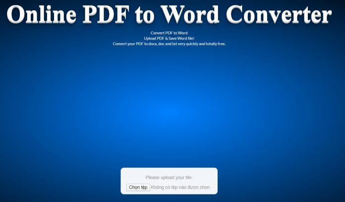 Tiếp theo, bạn click vào "Chọn tệp" để tải file PDF cần chuyển đổi lên. Ảnh: BlogAnChoi
