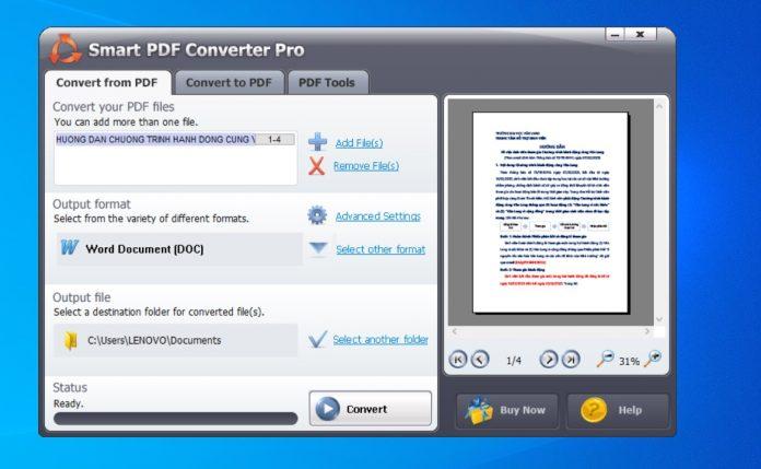 Click chọn Convert để bắt đầu chuyển đổi file PDF. Ảnh: BlogAnChoi