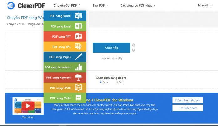 Chọn định dạng cần chuyển đổi và tải tệp tin lên. Ảnh: BlogAnChoi