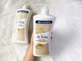 Review sữa dưỡng thể St.Ives Soothing Oatmeal and Shea Butter Body Lotion sữa dưỡng thể trắng da