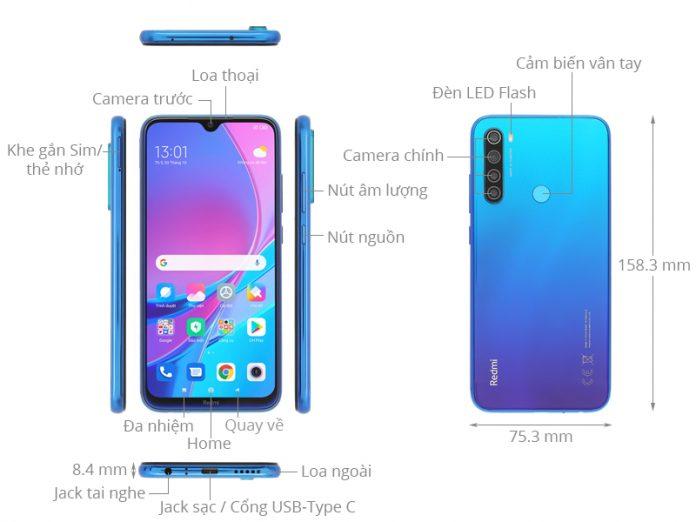 Chi tiết sản phẩm Xiaomi Redmi Note 8. Nguồn: Internet.